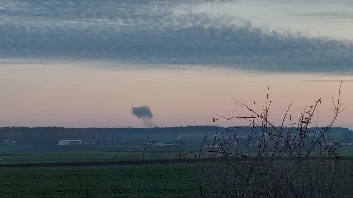 Missile impact in Poland.